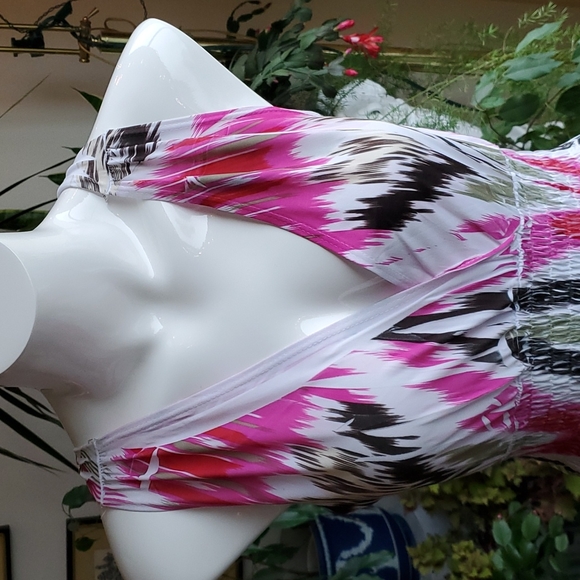 Inesh of LA multi color abstract print dress size Small/Medium - Picture 3 of 9